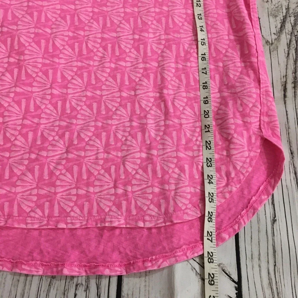 Fresh Produce Tunic Top Size M Scoop Neck 3/4 Sleeve 100% Cotton Hot Pink - Picture 7 of 7